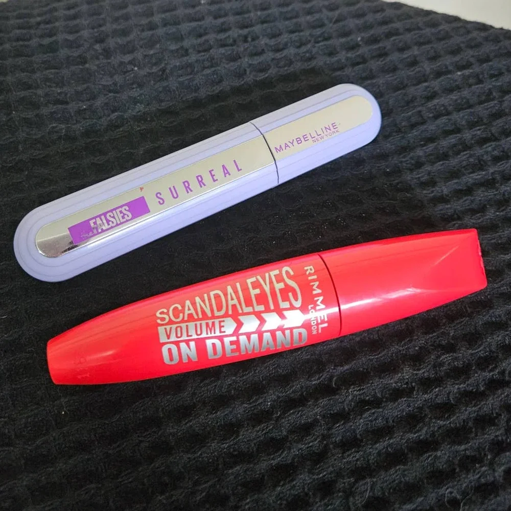 LOT Maybelline Falsies Surreal Mascara Rimmel ScandalEyes Mascara Extreme Black